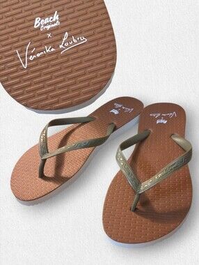 🩴 Beach Originals x Véronika Loubry Havana Flatform Slim Flip Flops Coastal